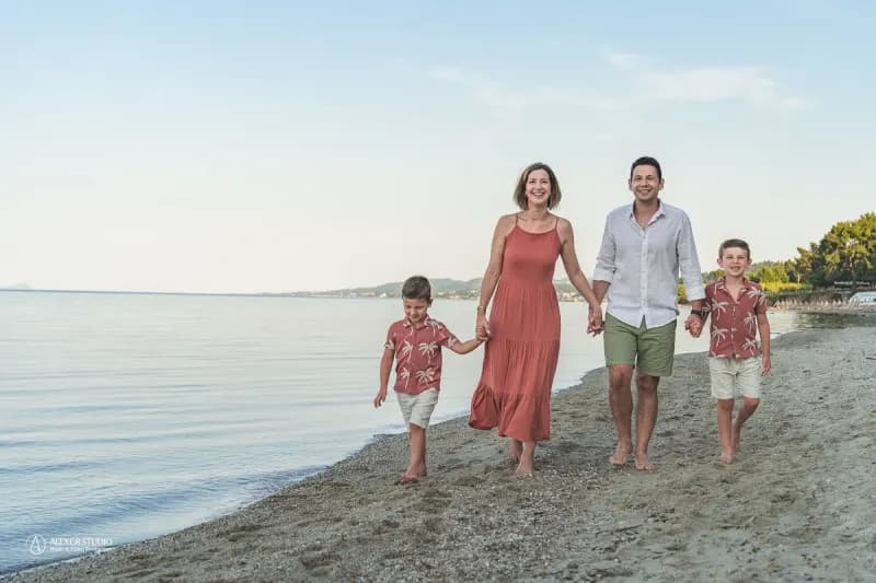 Family Photoshoot in Kriopigi at Sunset